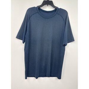 Lululemon Mens Metal Vent Tech Active Performance Workout Shirt Navy  XL